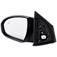 Driver Side Mirror, Power Adjust, Manual Folding, Heated, Paintable, In-housing Signal Light, With memory, No Puddle Light, No Auto-Dimming, With Blind Spot Detection in Glass