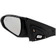 Driver Side Mirror, Power Adjust, Heated, Manual Folding, Paintable, In-housing Signal Light, No Memory, No Puddle Light, No Auto-Dim, With Blind Spot Detection in Glass