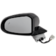 Driver Side Mirror, Power Adjust, Heated, Manual Folding, Paintable, No Signal Light, No Memory, With Puddle Light, No Auto-Dim, With Blind Spot Detection in Glass