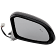 Passenger Side Mirror, Power Adjust, Heated, Manual Folding, Paintable, No Signal Light, No Memory, With Puddle Light, No Auto-Dim, With Blind Spot Detection in Glass