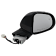 Passenger Side Mirror, Power Adjust, Heated, Manual Folding, Paintable, No Signal Light, No Memory, With Puddle Light, No Auto-Dim, With Blind Spot Detection in Glass