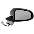 Passenger Side Mirror, Power Adjust, Heated, Manual Folding, Paintable, No Signal Light, No Memory, With Puddle Light, No Auto-Dim, With Blind Spot Detection in Glass