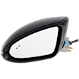 Driver Side Mirror, Power Adjust, Heated, Manual Folding, Paintable, In-housing Signal Light, No Memory, No Puddle Light, No Auto-Dim, With Blind Spot Detection in Glass