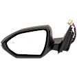 Driver Side Mirror, Power Adjust, Non-Heated, Manual Folding, Paintable, In-housing Signal Light, No Memory, No Puddle Light, No Auto-Dim, With Blind Spot Light in Glass
