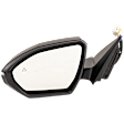 Driver Side Mirror, Power Adjust, Non-Heated, Manual Folding, Paintable, In-housing Signal Light, No Memory, No Puddle Light, No Auto-Dim, With Blind Spot Light in Glass