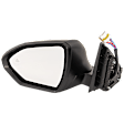 Driver Side Mirror, Power Adjust, Non-Heated, Manual Folding, Paintable, In-housing Signal Light, No Memory, No Puddle Light, No Auto-Dim, With Blind Spot Light in Glass