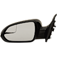Driver Side Mirror, Power Adjust, Manual Folding, Heated, Paintable, In-housing Signal Light, No Memory, No Puddle Light, No Auto-Dimming, With Blind Spot Glass