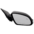 Passenger Side Mirror, Power Adjust, Manual Folding, Heated, Paintable, In-housing Signal Light, No Memory, No Puddle Light, No Auto-Dimming, With Blind Spot Detection in Glass