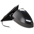 Driver Side Mirror, Power Adjust, Manual Folding, Heated, Paintable, No Signal Light, With memory, No Puddle Light, No Auto-Dimming, No Blind Spot Feature