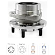 Front, Driver or Passenger Side Wheel Hub, With Bearing, 5 x 4.5 in. Bolt Pattern