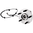 Front, Driver or Passenger Side Wheel Hub, With Bearing, With Sensor, 5 x 5 in. Bolt Pattern