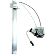 Rear, Passenger Side Window Regulator, Power, Ball Stud Style