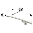 Rear, Driver Side Power Window Regulator, With Motor
