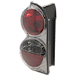 Driver and Passenger Side Halogen Tail Light, Without bulb(s), Smoked Lens, Chrome Interior