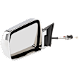 Driver Side Mirror, Manual Adjust, Non-Folding, Non-Heated, Chrome, No Signal Light, No Memory, No Puddle Light, No Auto-Dimming, No Blind Spot Feature