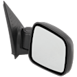 Passenger Side Mirror, Manual Adjust, Manual Folding, Non-Heated, Textured Black, No Signal Light, No Memory, No Puddle Light, No Auto-Dimming, No Blind Spot Feature