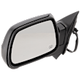 Driver Side Mirror, Power Adjust, Manual Folding, Heated, Textured Black, No Signal Light, No Memory, No Puddle Light, No Auto-Dimming, No Blind Spot Feature