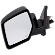 Driver Side Mirror, Power Adjust, Manual Folding, Heated, Textured Black, No Signal Light, No Memory, No Puddle Light, No Auto-Dimming, No Blind Spot Feature