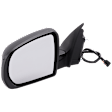 Driver Side Mirror, Power Adjust, Non-Heated, Manual Folding, Textured Black, No Signal Light, No Memory, No Puddle Light, No Auto-Dim, No Blind Spot Feature