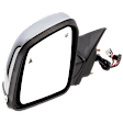 Driver Side Mirror, Power Adjust, Heated, Manual Folding, Chrome, In-housing Signal Light, With Memory, No Puddle Light, No Auto-Dim, With Blind Spot Detection in Glass