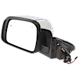 Driver Side Mirror, Power Adjust, Heated, Manual Folding, Chrome, In-housing Signal Light, With Memory, No Puddle Light, No Auto-Dim, With Blind Spot Detection in Glass