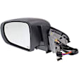 Driver Side Mirror, Power Adjust, Heated, Manual Folding, Paintable, In-housing Signal Light, No Memory, With Puddle Light, No Auto-Dim, With Blind Spot Detection in Glass