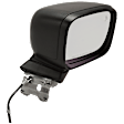 Passenger Side Mirror, Power Adjust, Manual Folding, Heated, Textured Black, In-housing Signal Light, No Memory, No Puddle Light and Auto-Dimming, With BSD in Glass, With Side Object Sensor
