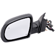Driver Side Mirror, Power Adjust, Heated, Manual Folding, Paintable, In-housing Signal Light, No Memory, No Puddle Light, No Auto-Dim, With Blind Spot Detection in Glass