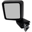 2021 Jeep Wrangler - Driver Side Mirror, Manual Adjust, Non-Heated, Textured Black, Manual Folding, No Signal Light, No Blind Spot Feature, No Memory, No Puddle Light, No Auto-Dim