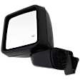 Driver Side, Mirror, Power Adjust, Heated, Manual Folding, Textured Black, No Signal Light, No Memory, No Puddle Light, No Auto-Dimming, No Blind Spot Feature