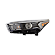 Driver Side Halogen Headlight, With bulb(s), OE Replacement, Sedan
