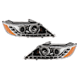 2012 Kia Sorento - Driver and Passenger Side Projector LED Headlight, With bulb(s), Clear Lens, Chrome Interior