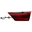 Passenger Side, Inner Halogen Tail Light, With bulb(s), Red Lens, Sedan, CAPA Certified