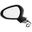 Driver Side Mirror, GT-Line Model, Power Adjust, Heated, Manual Folding, Paintable, In-housing Signal Light, With Blind Spot Detection in Glass