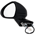 Driver Side Mirror, GT-Line Model, Power Adjust, Heated, Manual Folding, Paintable, In-housing Signal Light, With Blind Spot Detection in Glass