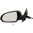 Driver Side Mirror, Manual Adjust, Non-Heated, Manual Folding, Textured Black, No Signal Light, No Memory, No Puddle Light, No Auto-Dim, No Blind Spot Feature