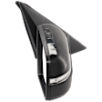 Passenger Side Mirror, Power Adjust, Manual Folding, Heated, Paintable, In-housing Signal Light, No Memory, No Puddle Light, No Auto-Dimming, No Blind Spot Feature