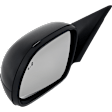 Driver Side Mirror, Power Adjust, Manual Folding, Heated, Paintable, In-Housing Signal Light, No Memory, No Puddle Light, No Auto-Dimming, With Blind Spot Detection in Glass