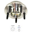 Front, Driver or Passenger Side Wheel Hub, 5 Lugs, With Bearing, 4.6L, 8Cyl