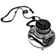 Front, Driver or Passenger Side Wheel Hub, With Bearing, With Sensor, 5 x 4.45 in. Bolt Pattern