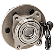 Rear, Driver or Passenger Side Wheel Hub, With Bearing, With Sensor, 6 x 5.31 in. Bolt Pattern