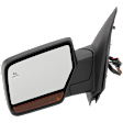 Driver Side Mirror, Non-Towing, Power Adjust, Power Folding, Heated, Chrome, In-housing Signal Light, With memory, With Puddle Light, No Auto-Dimming, No Blind Spot Feature
