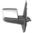 2008 Lincoln Navigator - Passenger Side Mirror, Power Adjust, Heated, Chrome, Power Folding, In-housing Signal Light, No Blind Spot Feature, With Memory, With Puddle Light, No Auto-Dim