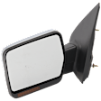 Driver Side Mirror, Power Adjust, Heated, Manual Folding, Chrome, In-housing Signal Light, No Memory, No Puddle Light, No Auto-Dim, No Blind Spot Feature