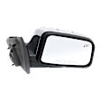 Passenger Side Mirror, Power Adjust, Manual Folding, Heated, Chrome, No Signal Light, With memory, With Puddle Light, No Auto-Dimming, No Blind Spot Feature