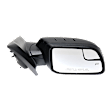 Passenger Side Mirror, Power Adjust, Heated, Manual Folding, Paintable, In-housing Signal Light, No Memory, With Puddle Light, No Auto-Dim, With Blind Spot Glass
