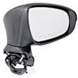 Passenger Side Mirror, Power Adjust, Manual Folding, Heated, Paintable, In-housing Signal Light, With memory, With Puddle Light, No Auto-Dimming, No Blind Spot Feature