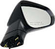2016 Lexus NX200t - Passenger Side Mirror, Power Adjust, Heated, Paintable, Manual Folding, In-housing Signal Light, No Blind Spot Feature, With Memory, No Puddle Light, No Auto-Dim