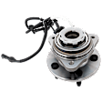 Front, Driver or Passenger Side Wheel Hub, With Bearing, With Sensor, 5 x 4.5 in. Bolt Pattern