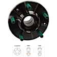 Rear, Driver or Passenger Side Wheel Hub, 5 Lugs, With Bearing